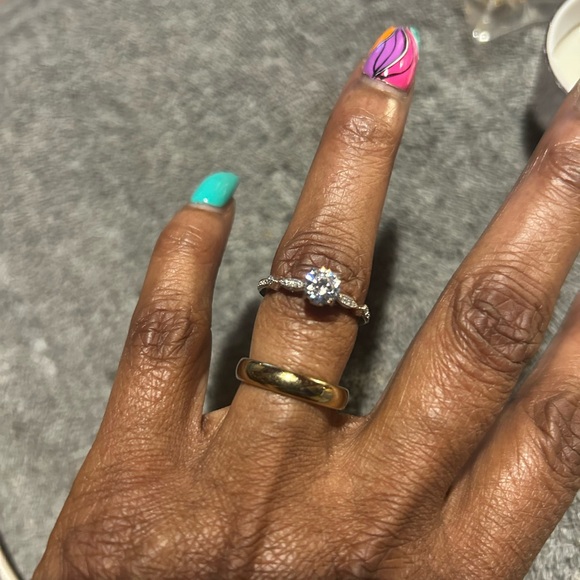 925 TG Moissanite 1/2 Carat Diamond Ring Sz 7 - Picture 11 of 14